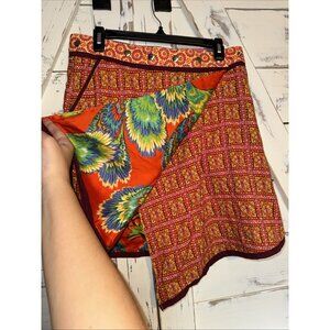 Zand Amsterdam Skirt Womens OS Tie Dye Boho Reversible Wrap Snap Zip Adjustable